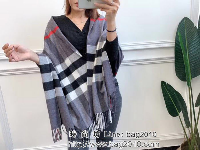 BURBERRY巴寶莉 2018最新 經典格子水貂絨圍巾 雙面兩用 LLWJ6580